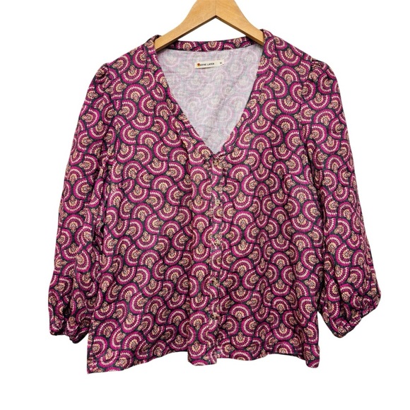 Marine Layer Printed Colette Doublecloth Top - Picture 3 of 12